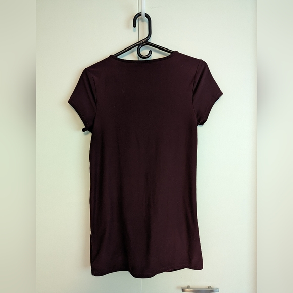 Burgundy Knot Front Tee from Time Square - Picture 2 of 5